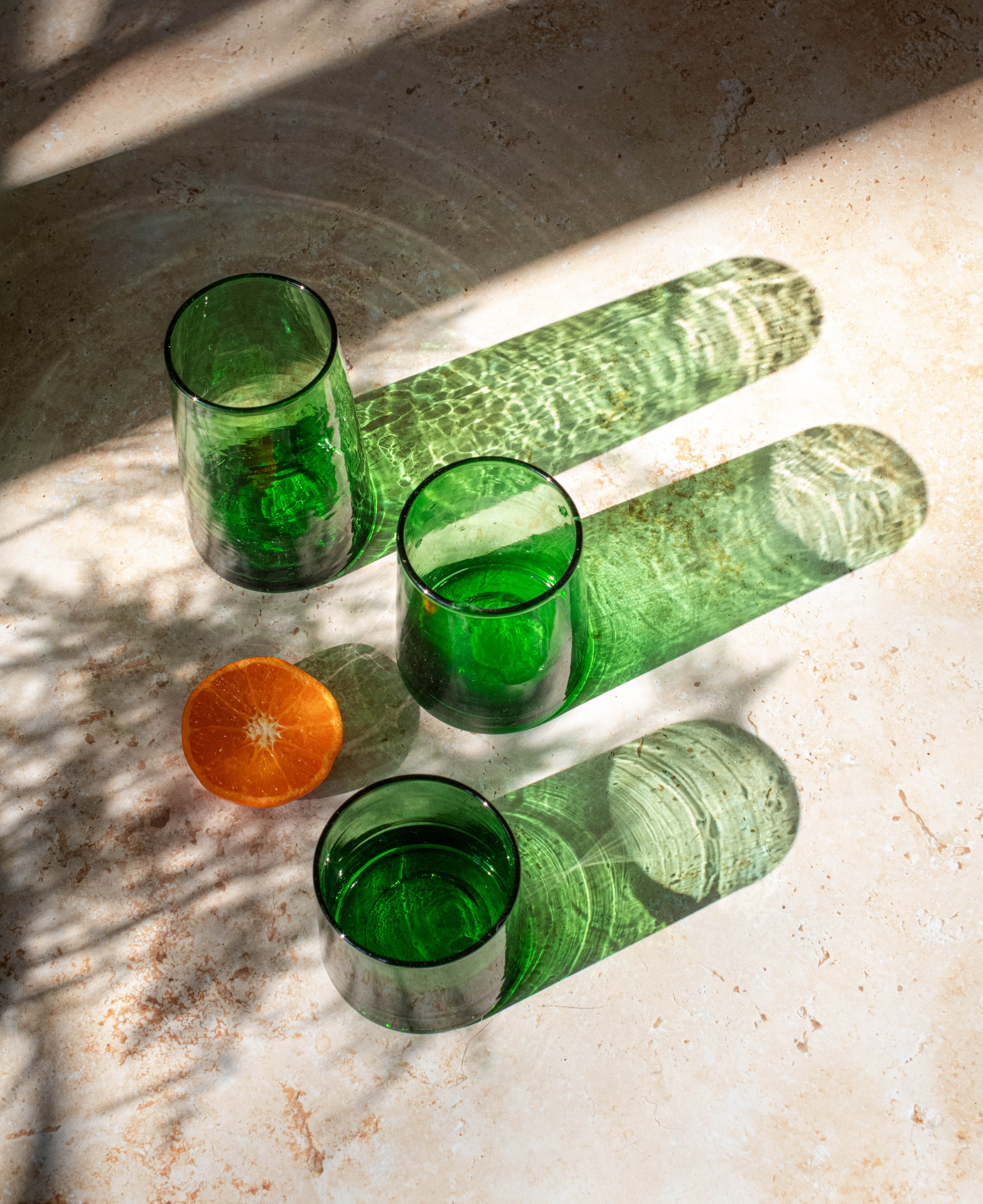 Recycled Moroccan Green Tumbler/Highball Glass
