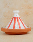 Handmade Moroccan Cooking Tagine - Blue Stripes