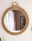 Nautical Coastal Jute Rope Rustic Wall Decor Round Jute Rope Mirror