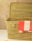 Handwoven Wicker Storage Trunk/Basket