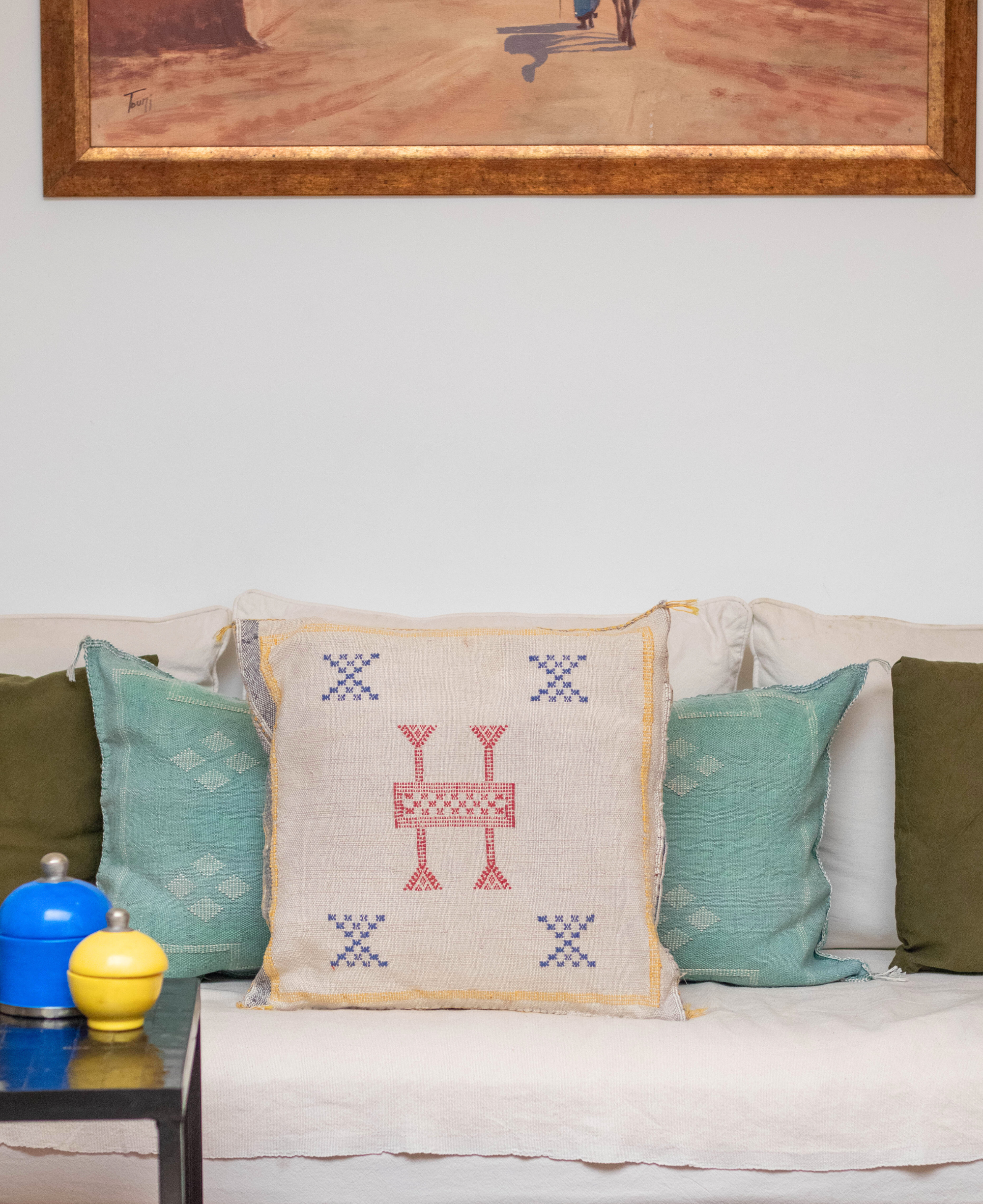 Handmade Moroccan Cactus Silk Cushion Cover - 12