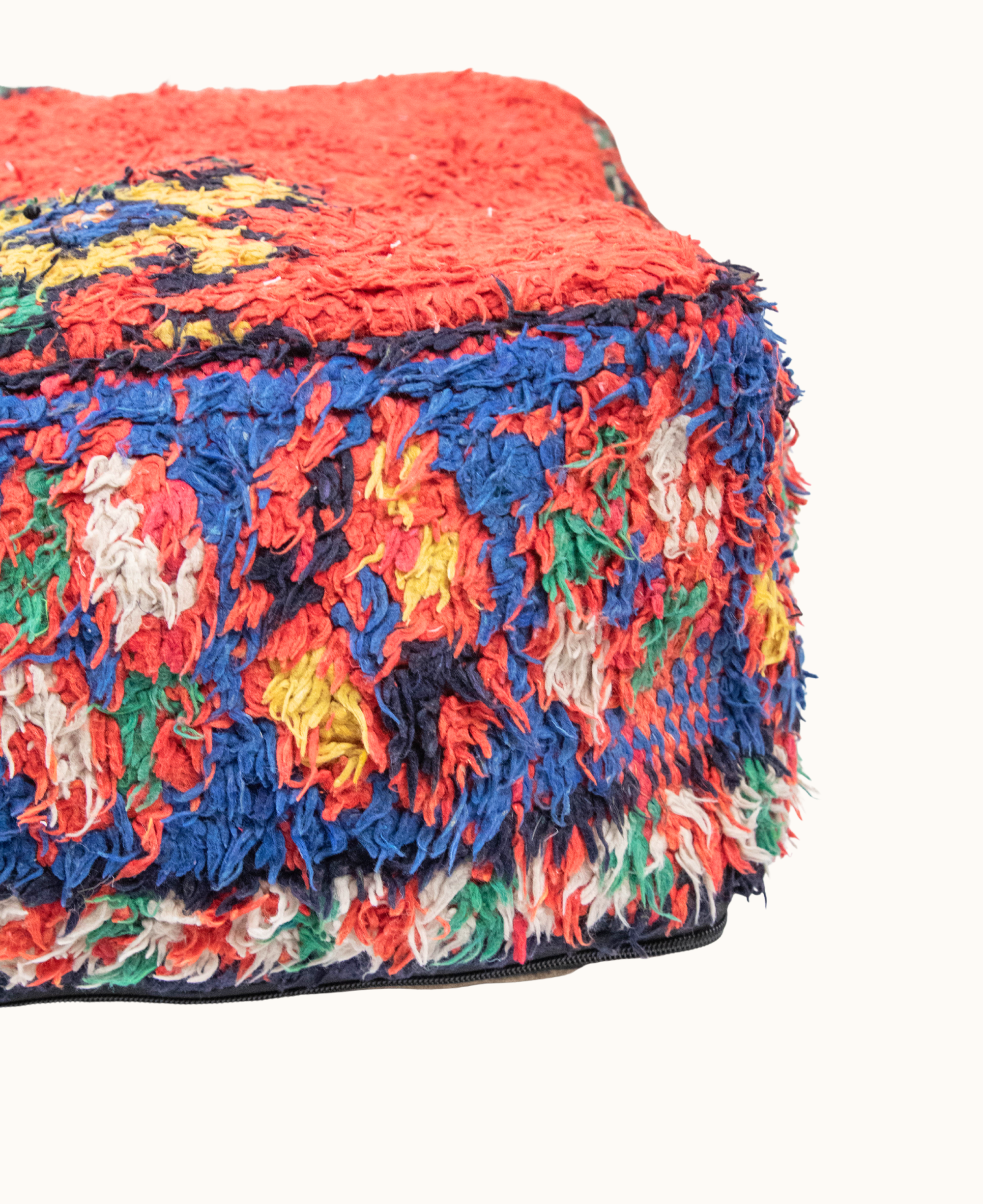 Handmade Moroccan Vintage Floor Cushion Pouf - 15