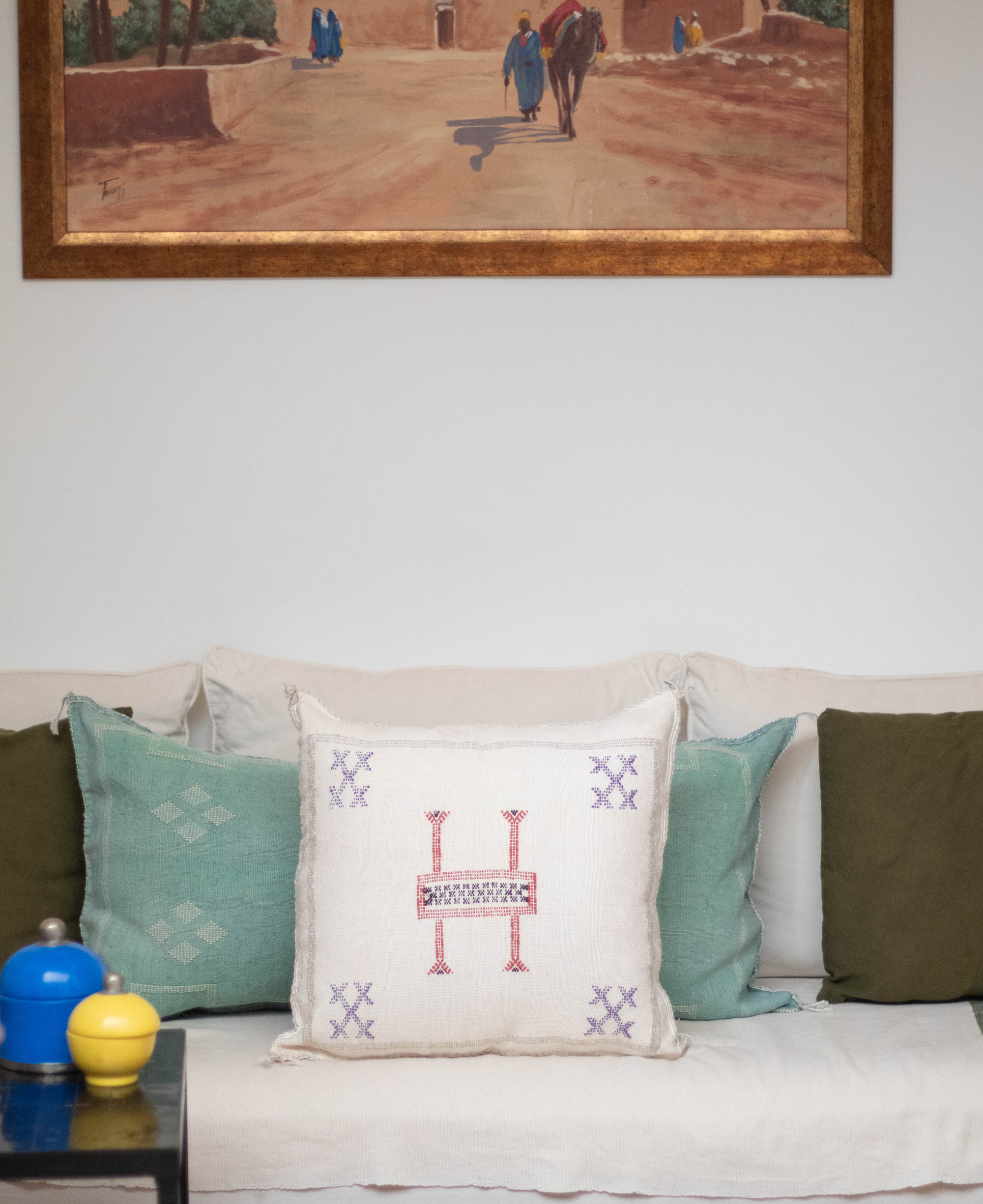 Handmade Moroccan Cactus Silk Cushion Cover - 30