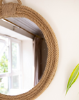 Nautical Coastal Jute Rope Rustic Wall Decor Round Jute Rope Mirror