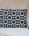 Tassel Clutch in Grey - Sleek Party Purse with Zip