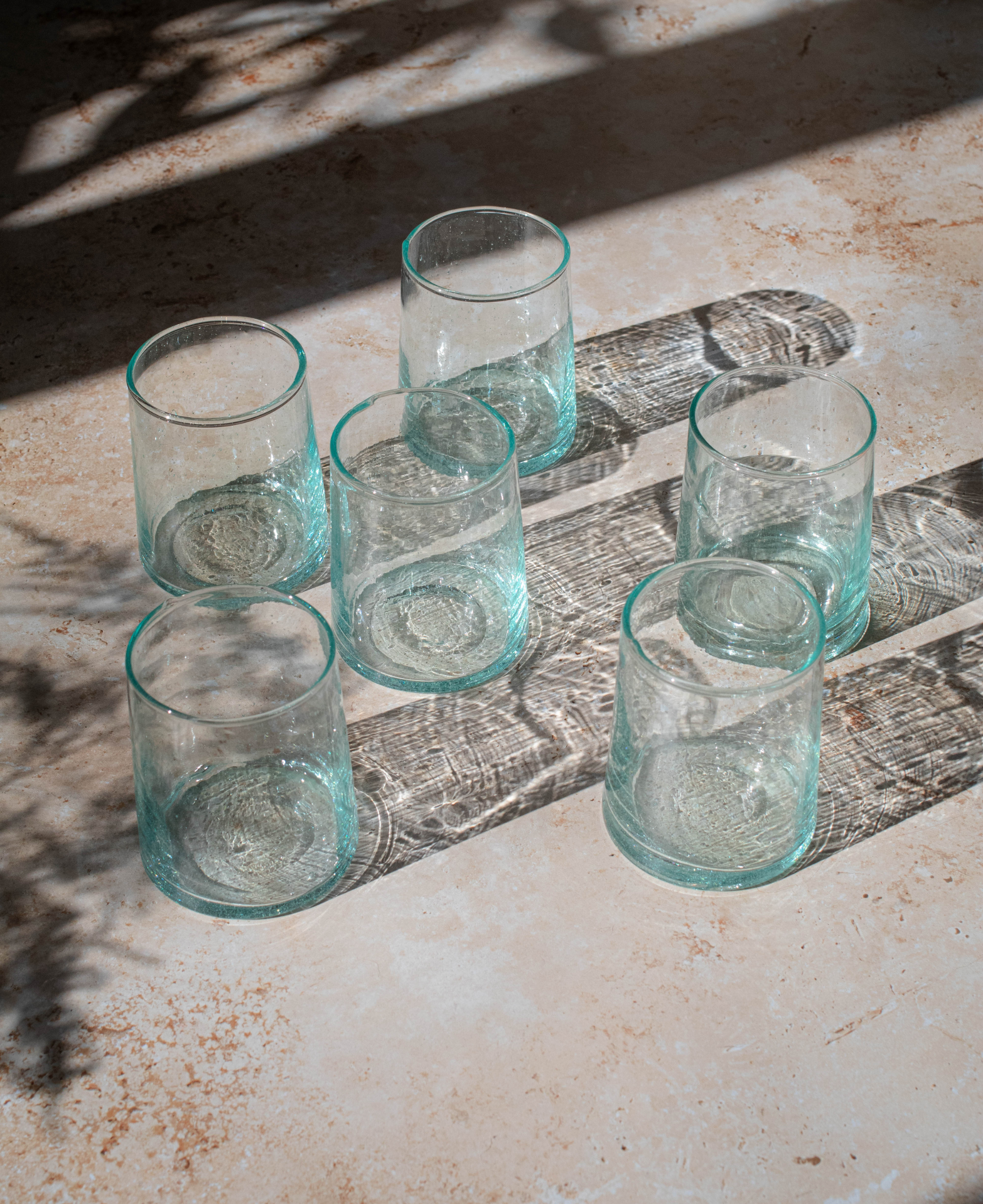 Recycled Moroccan Clear Tumbler/Highball Glass