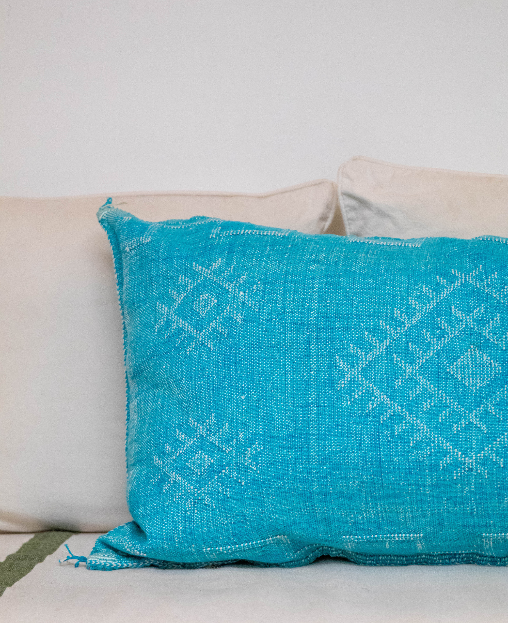 Boho Moroccan Cactus Silk Cushion – Handmade Sabra Cover