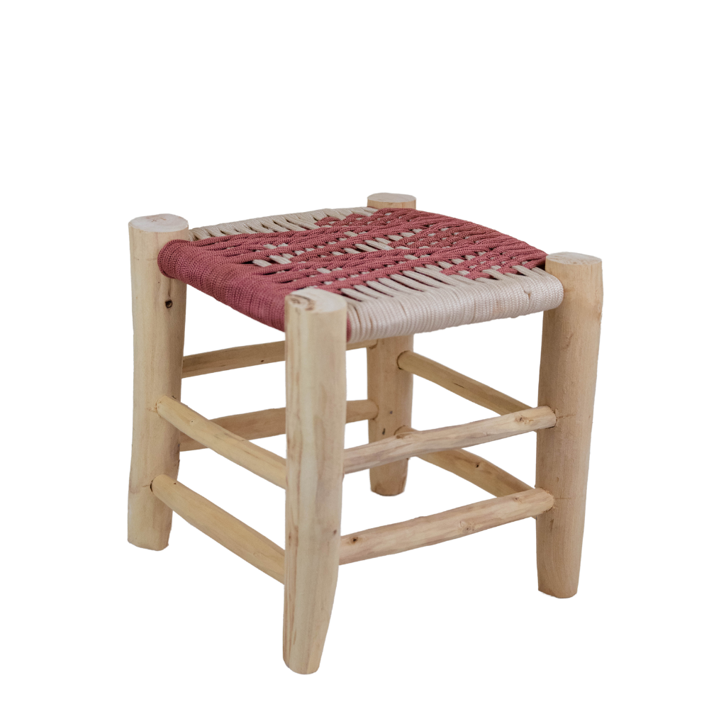 Moroccan Handmade Stool Braided Rope Weaving, 23