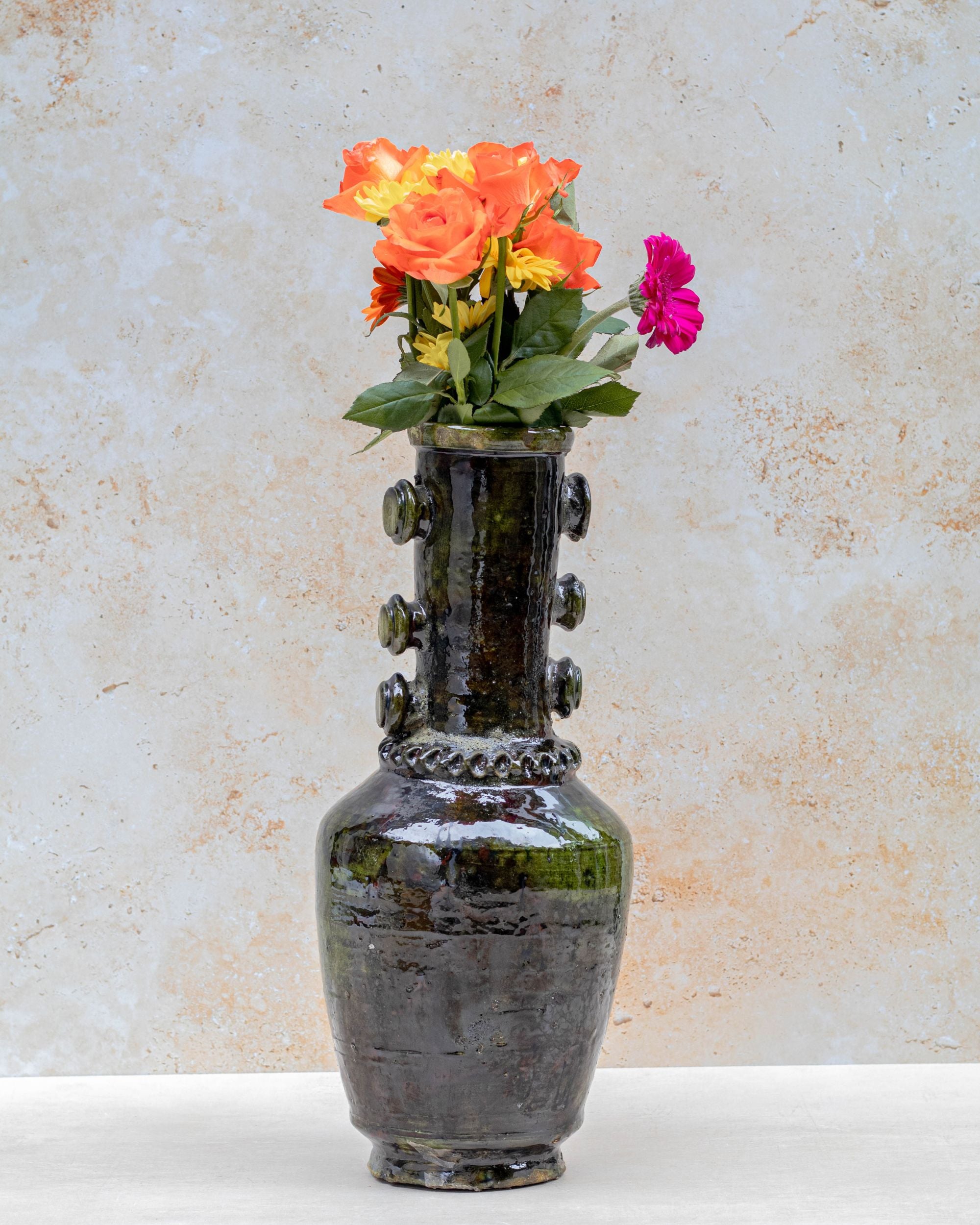 Tamegroute Tall Vase — Deep Green