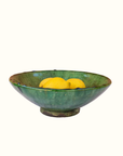 Moroccan Vintage Tamegroute Green Glazed Bowl