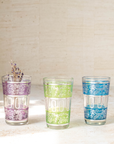Moroccan Tea Set of 6 – Multicolored Glasses