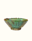 Moroccan Vintage Tamegroute Green Glazed Bowl