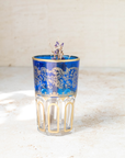 Set of 6 Handcrafted Blue Moroccan Tea Glasses
