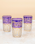 Set of 6 Moroccan Multicoloured Tea Glasses – Purple