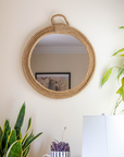 Nautical Coastal Jute Rope Rustic Wall Decor Round Jute Rope Mirror