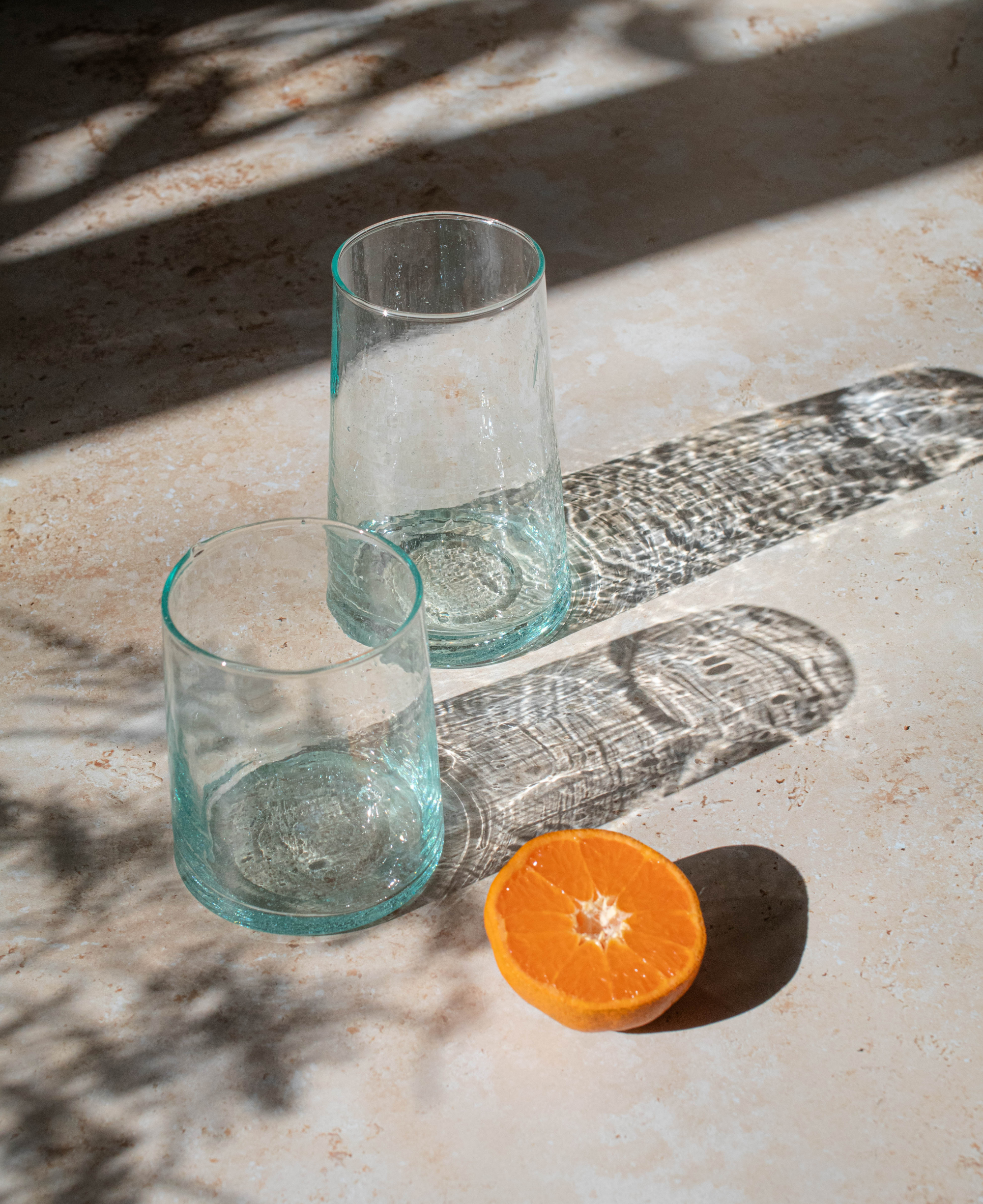Recycled Moroccan Clear Tumbler/Highball Glass