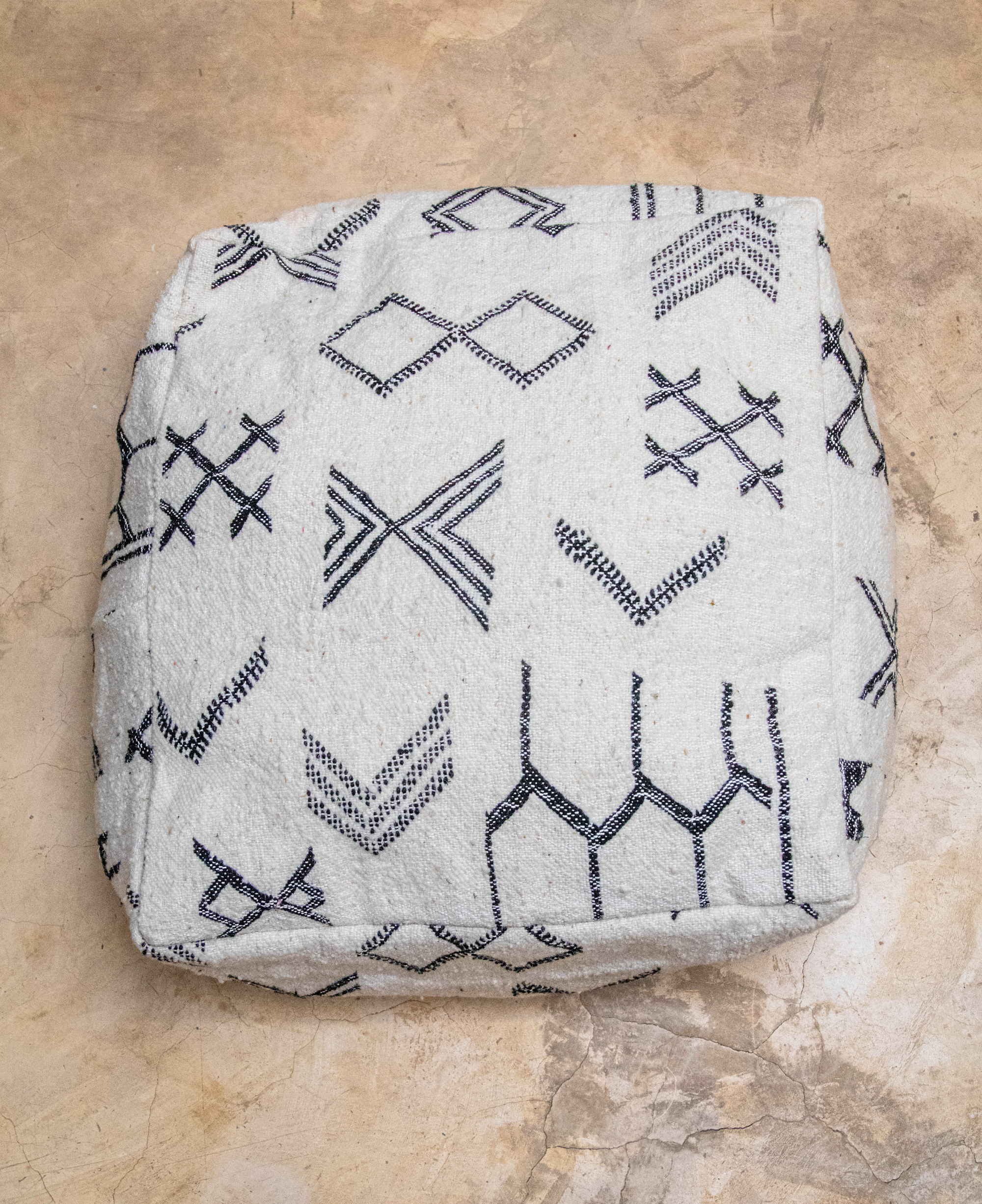 Moroccan Floor Cushion - Handcrafted Vintage Berber Floor Cushion