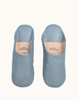 Moroccan Babouche Slippers, Grey