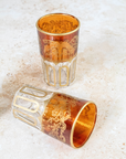 Set of 6 Handcrafted Brown Moroccan Tea Glasses