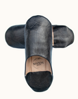 Moroccan Babouche Slippers, Black