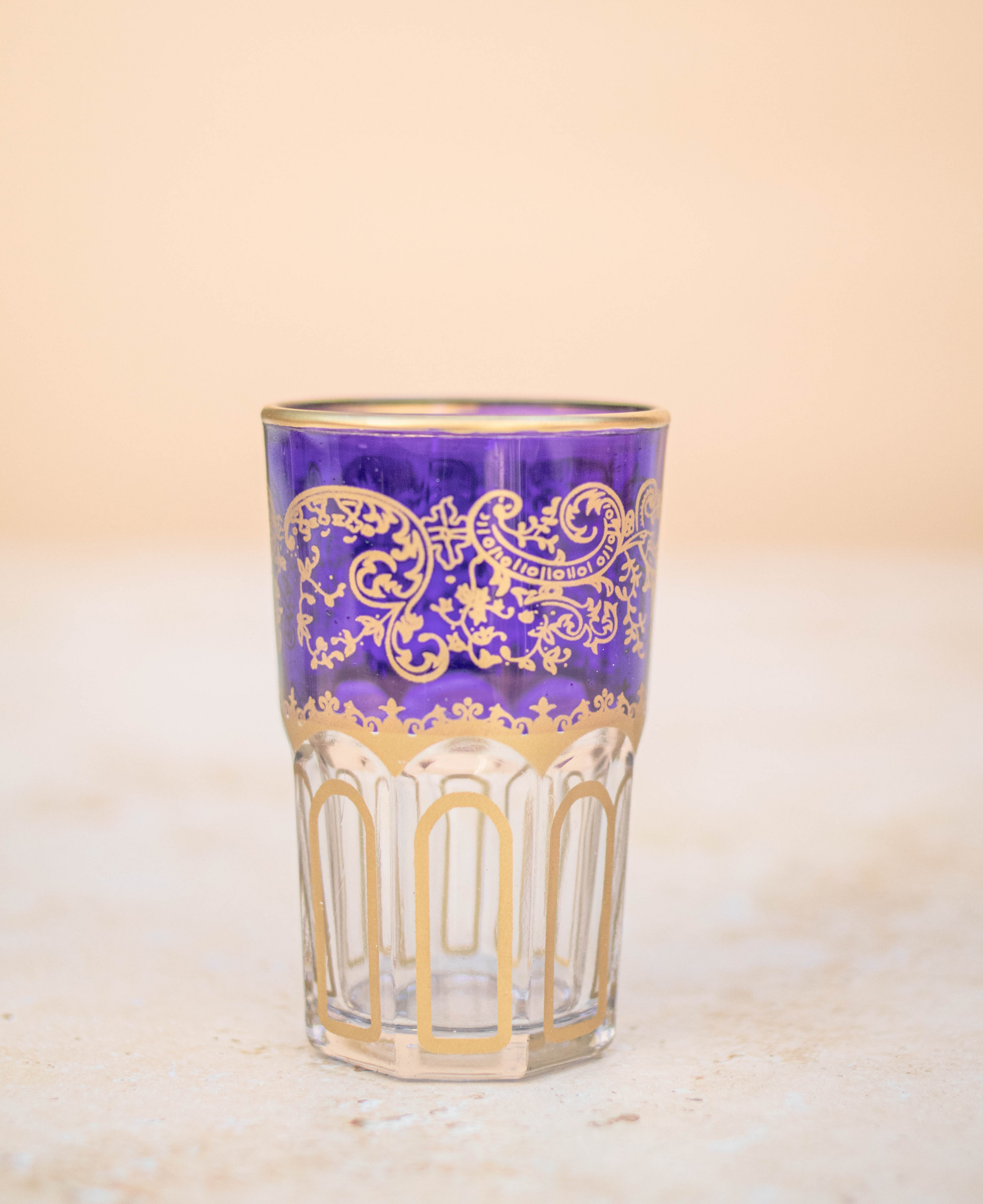 Set of 6 Moroccan Multicoloured Tea Glasses – Purple
