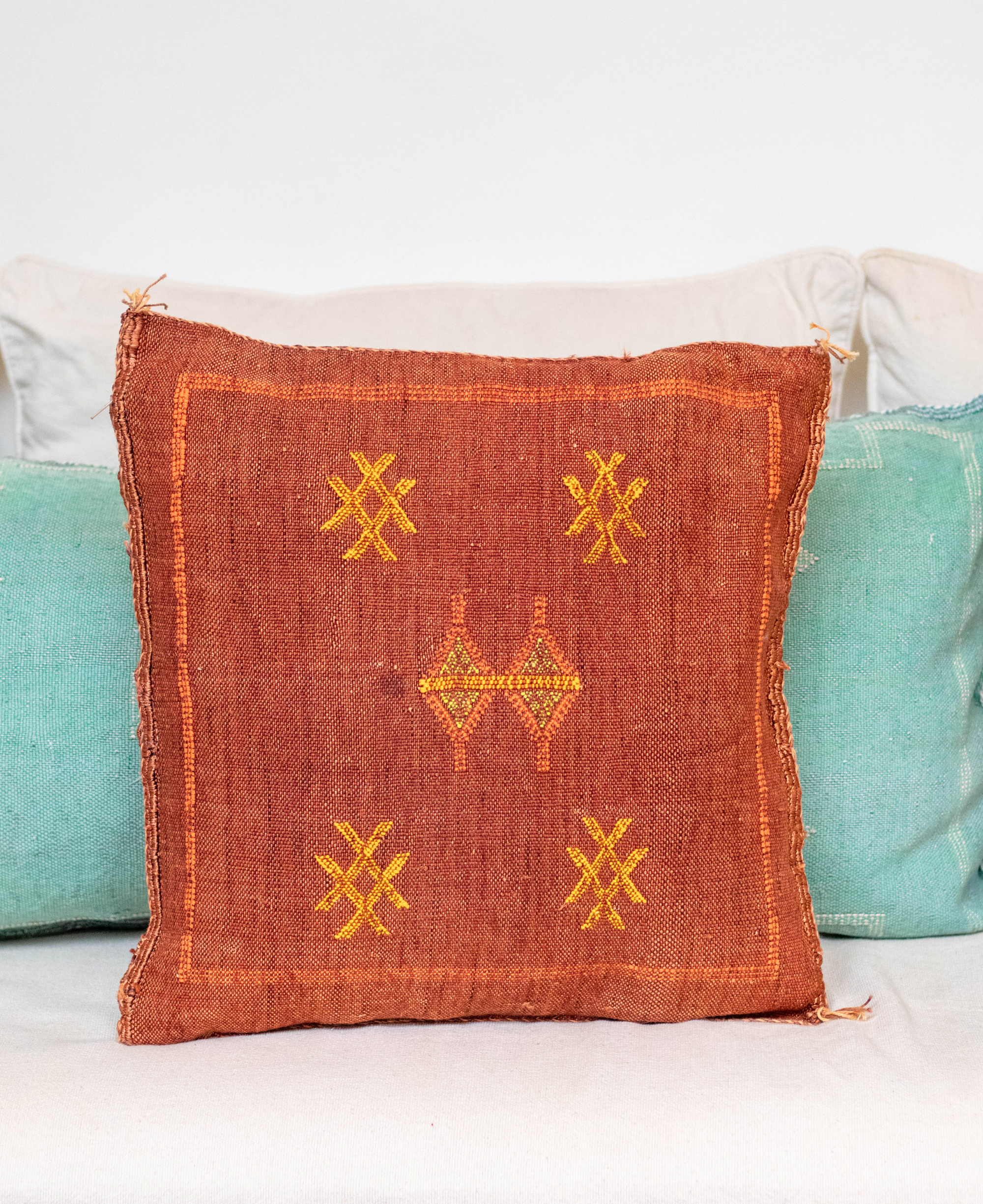 Handmade Moroccan Cactus Silk Cushion Cover 03