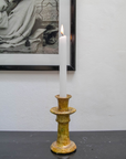 Moroccan Tamegroute Ochre Candlestick Holder
