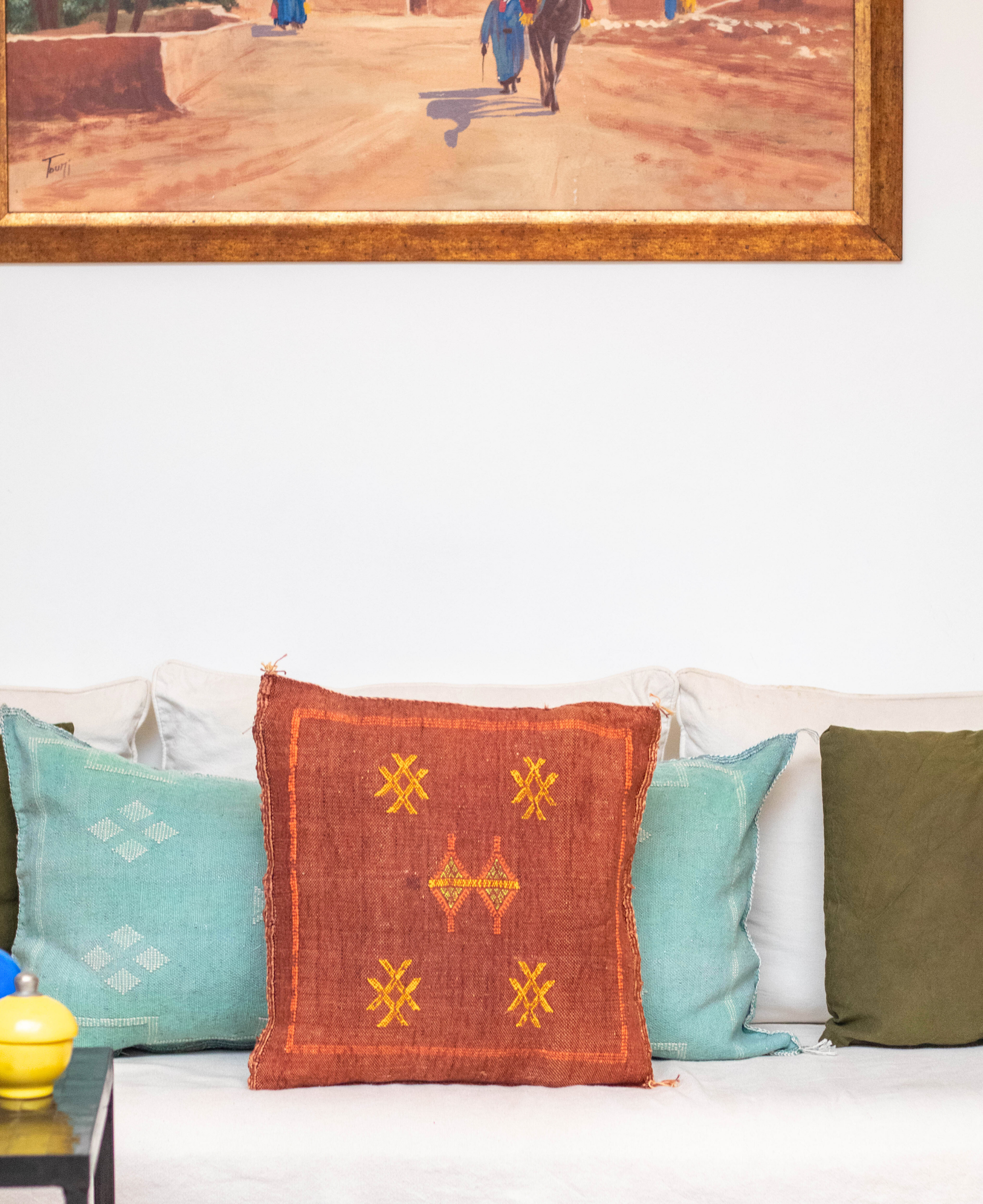 Handmade Moroccan Cactus Silk Cushion Cover 03