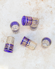 Set of 6 Moroccan Multicoloured Tea Glasses – Purple