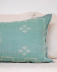 Vintage Cactus Silk Cushion – Handmade Moroccan Sabra Pillow