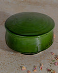 Handmade Moroccan Lidded Pot - Deep Green