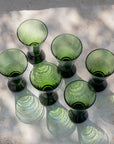 Green Handblown Beldi Glass | Moroccan Mouth-Blown