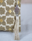 Tassel Clutch in Gold - Sleek Party Purse with Zip
