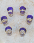 Set of 6 Moroccan Multicoloured Tea Glasses – Purple