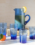 Handmade Beldi Tea Glasses Set - Blue
