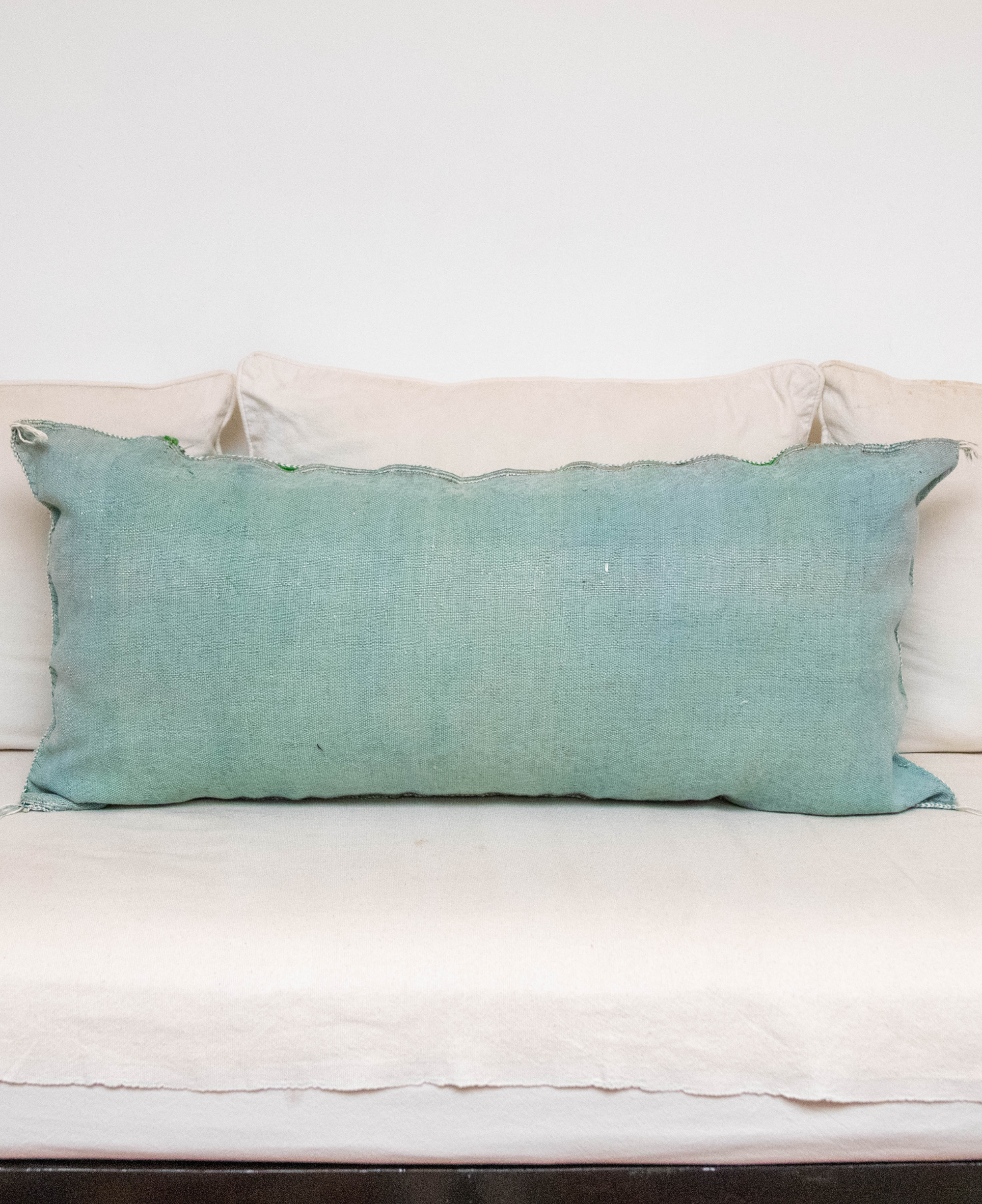 Vintage Cactus Silk Cushion – Handmade Moroccan Sabra Pillow