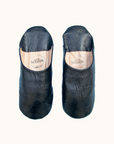 Moroccan Babouche Slippers, Black