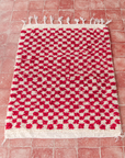 Moroccan Checkered Wool Rug