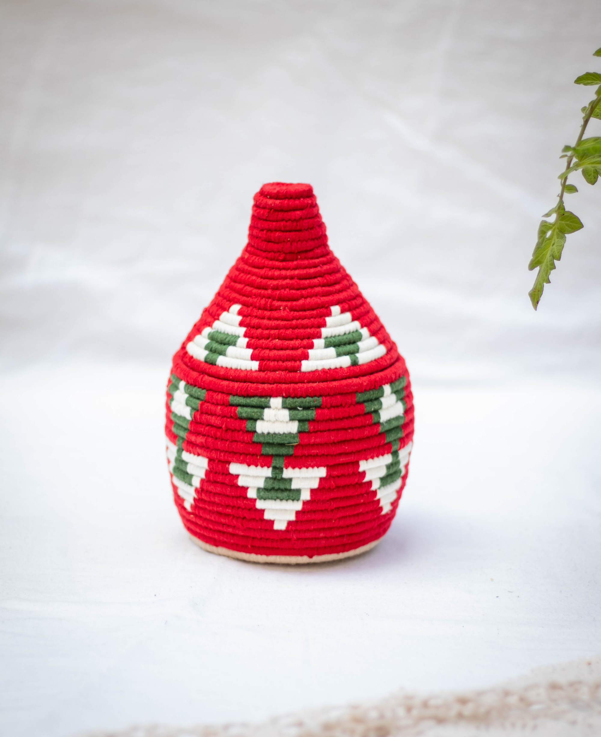 Hand-Woven Moroccan Wool Pot - 023
