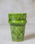 Tazekka Green Moroccan Ceramic Tumbler