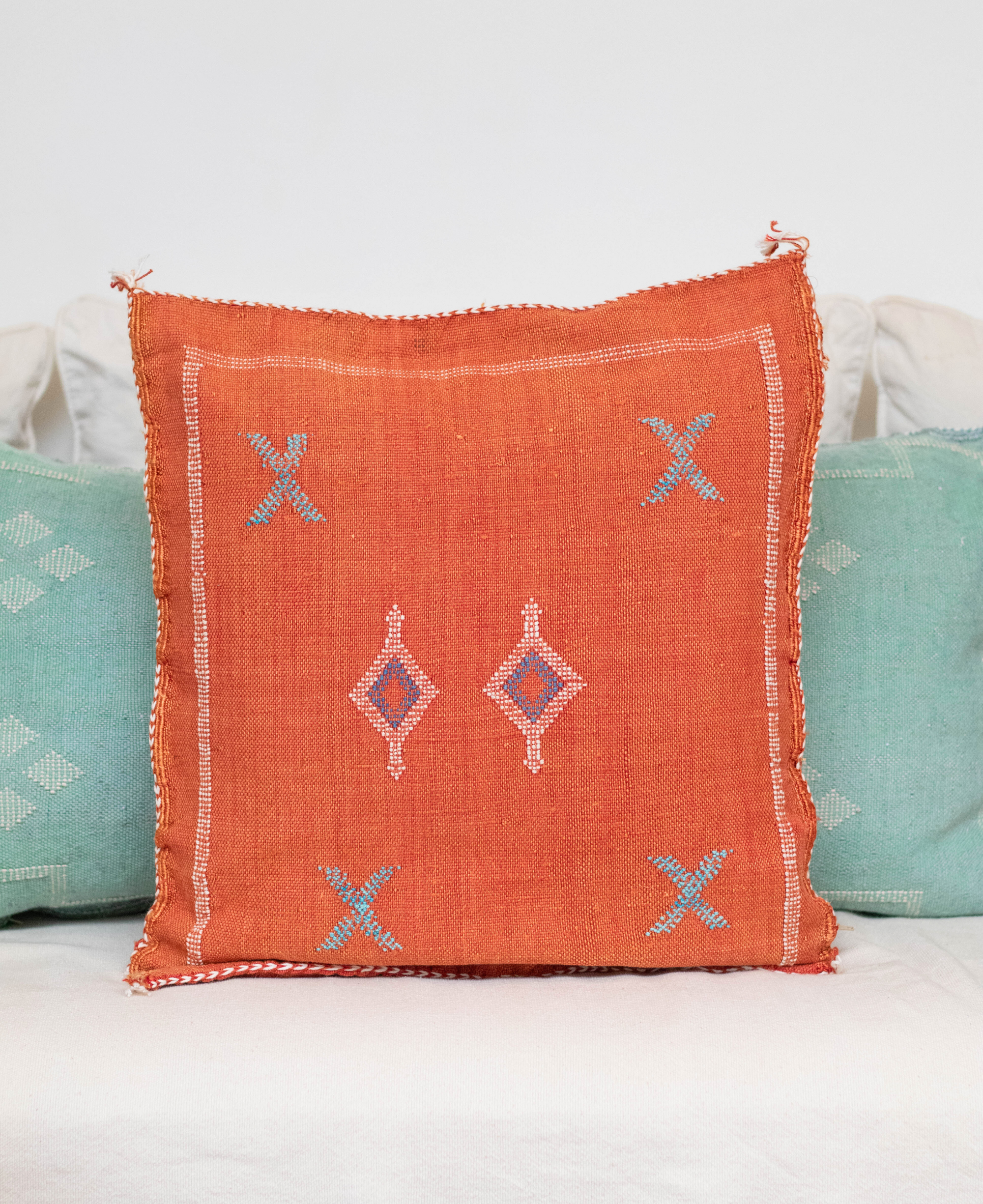 Handmade Moroccan Cactus Silk Cushion Cover 06
