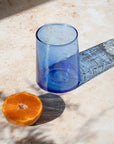 Handmade Moroccan Beldi Glass - Blue