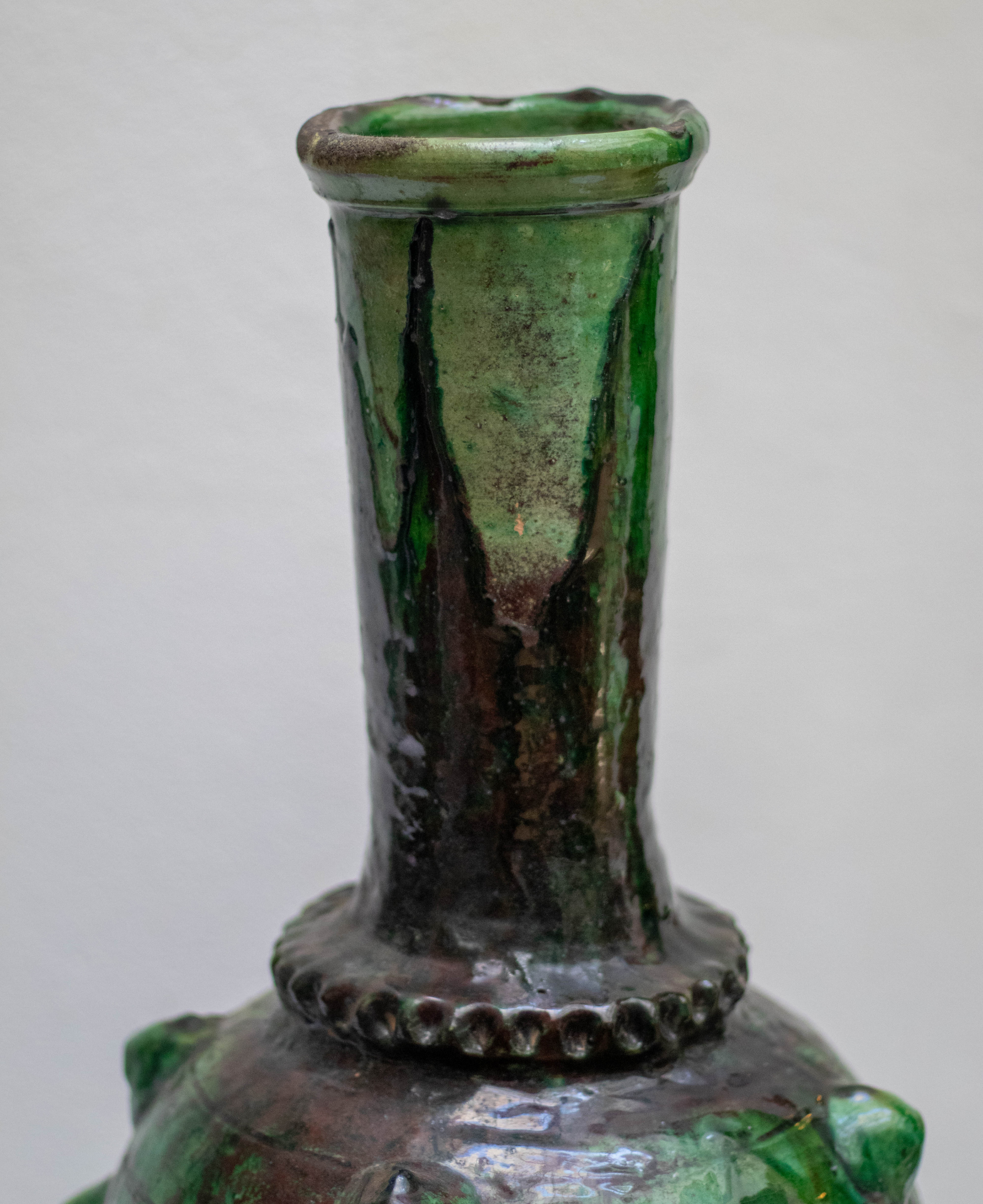 Tamegroute Green Glaze Vase