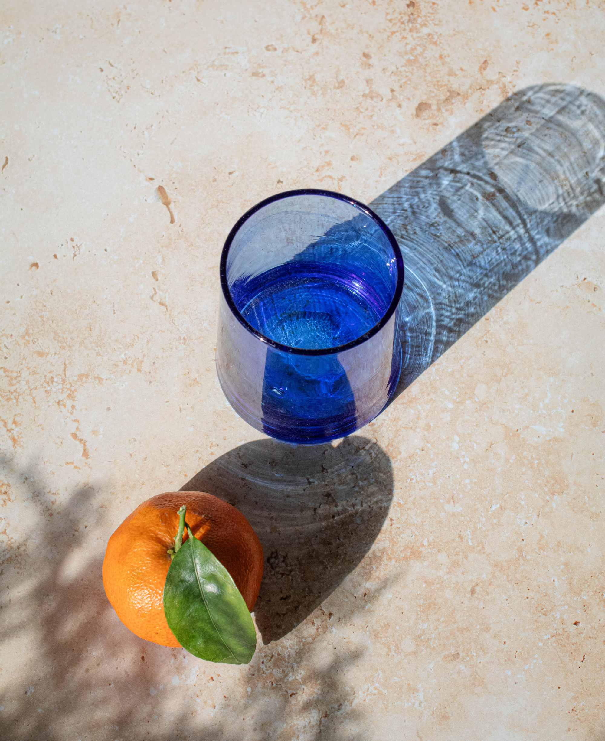Recycled Moroccan Blue Tumbler/Highball Glass