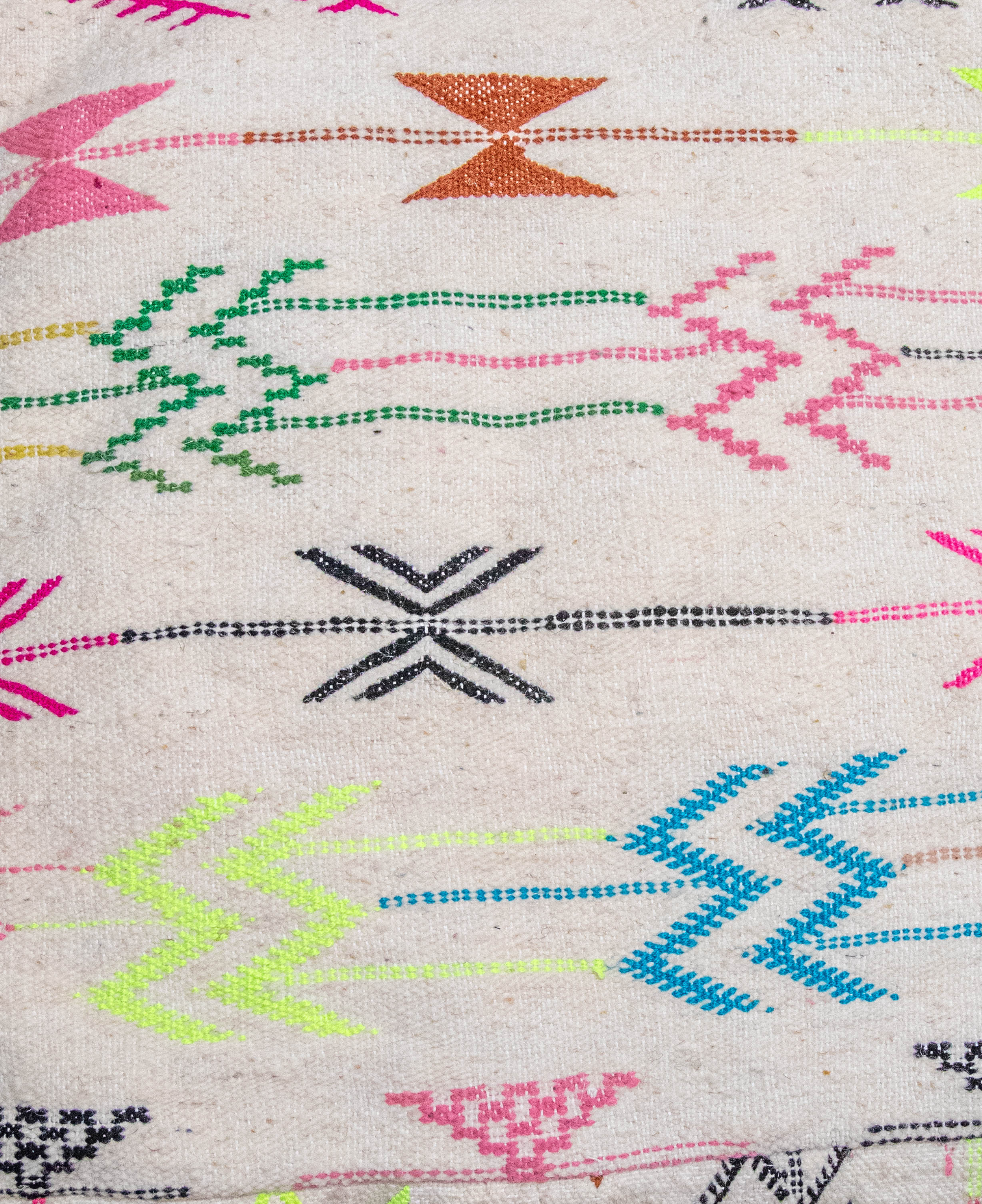 Handmade Moroccan Floor Cushion - Boho Vintage Floor Pouf