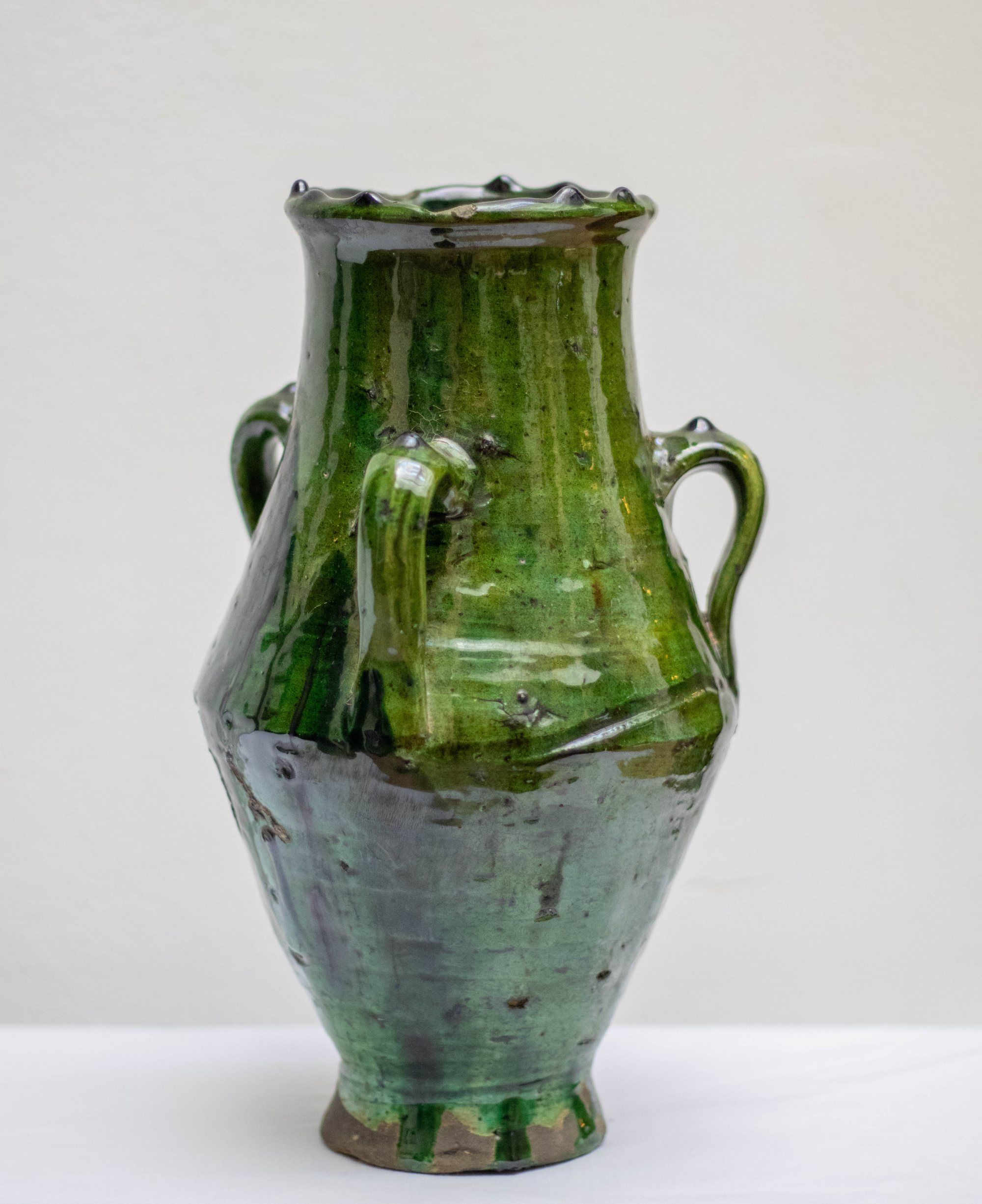 Handcrafted Tamegroute Green Vase