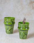 Tazekka Green Moroccan Ceramic Tumbler