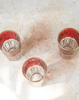 Moroccan Tea Glasses – Ruby Red & Gold Set of 6