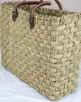 Moroccan Wicker Market Basket Bag – Perfect for Shopping