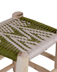 Moroccan Handmade Stool Braided Rope Weaving, 17